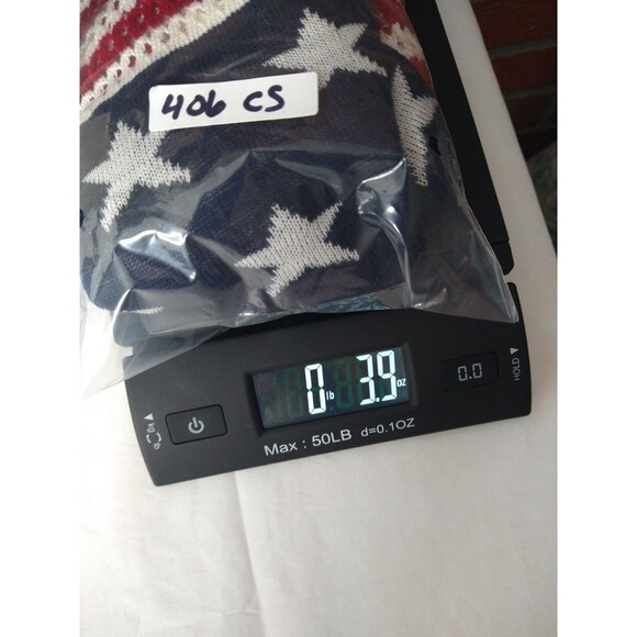 NWT Red White Blue American flag crochet cardigan XL duster Made in USA July 4th - Picture 6 of 6